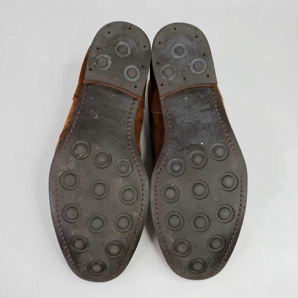 Peal & Co x Brooks Brothers Suede Chukka Boots Wingtip Mens Size 11 D Brown - Picture 5 of 11